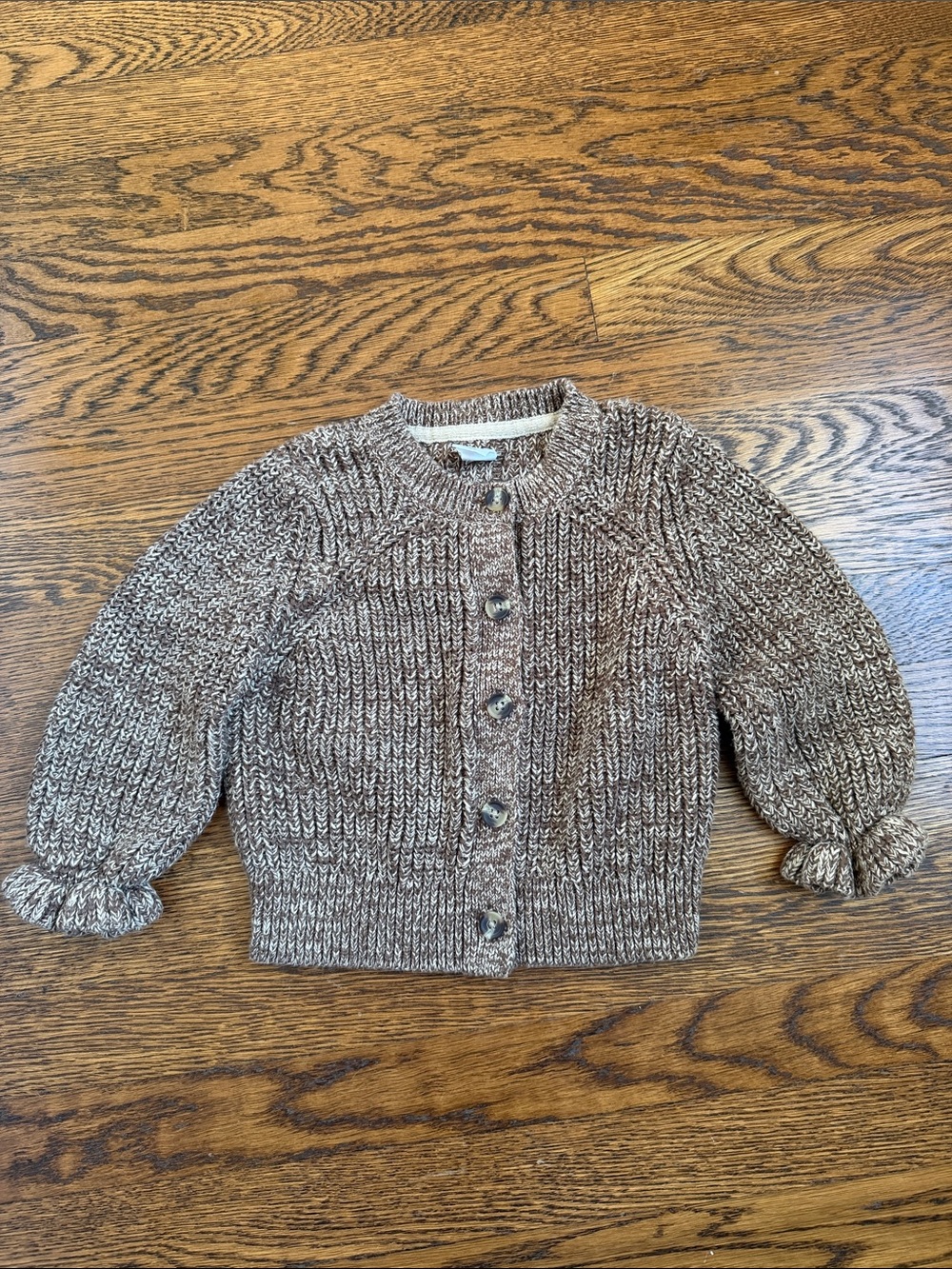 GAP Toddler Brown and Cream Knit Cardigan